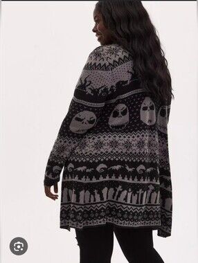 Torrid × Disney Nightmare Before Christmas Waterfall Cardigan With Pockets 3 X